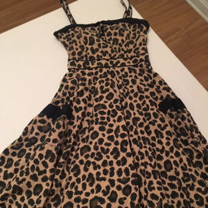H&M Leopard Print 50s Style Midi Dress